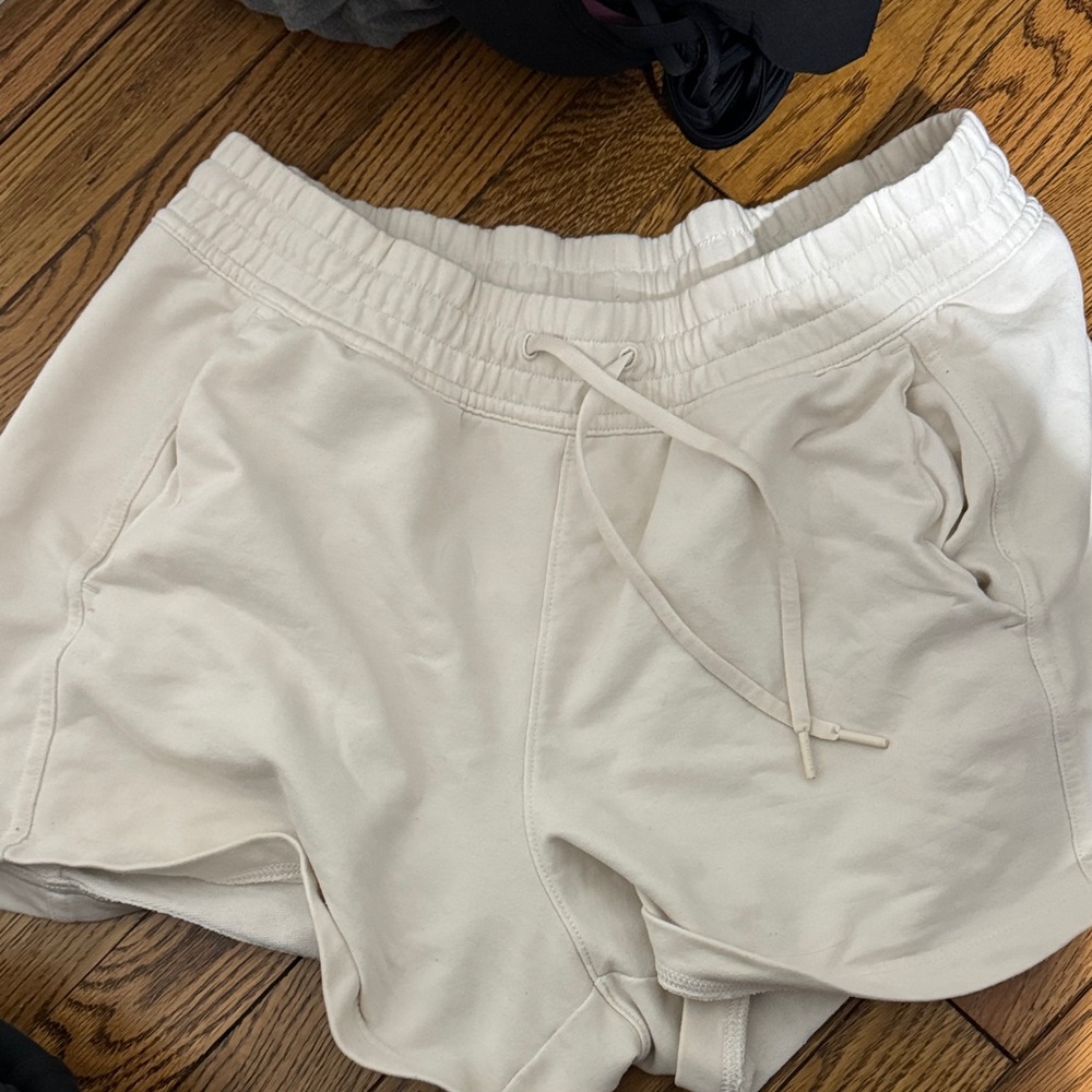 Athleta Off-White Drawstring Shorts